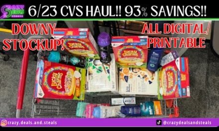 🤗6/23 CVS HAUL=  93% SAVINGS! 75% PFF DIAPERS & Downy Stock Up! #cvsdeals