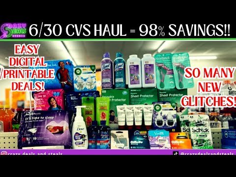 🤗6/30 CVS HAUL=  98% SAVINGS! HOT NEW GLITCHES, ALL DIGITAL / PRINTABLE CVS HAUL #cvsdeals