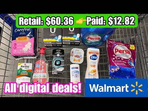 WALMART Ibotta Haul! Save 78% using all digital coupons! Beginner friendly deals! 6/2-8/24