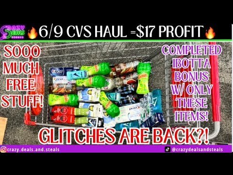 🤗6/9 CVS HAUL=  $17 PROFIT – STARTED + COMPLETED IBOTTA BONUS!! SO MANY FREEBIES! #cvsdeals #cvshaul