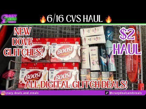 🤗6/16 CVS HAUL=  $2 TOTAL 3 NEW GLITCH DEALS!! $0.50 DOVE DEODORANT! #cvsdeals  #cvsdeals cvshaul