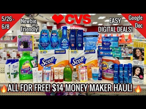 CVS Free & Cheap Digital Coupon Deals & Haul |5/26 – 6/8 l$14 Money Maker Week!| Learn CVS Couponing