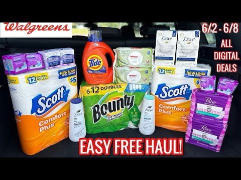 Walgreens ALL DIGITAL Free & Cheap Couponing Deals | Easy Paper & Dove Stock Up! 🧻🙌🏾 | 6/2 – 6/8