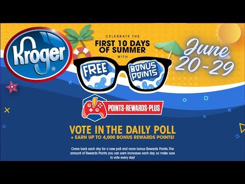 10 Days of Summer Points Reward Plus Promotion at Kroger | June 20-29 | FREE Points for Voting