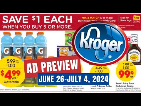 *NEW MEGA???* Kroger Ad Preview for 6/26-7/4 | Buy 5 Save $1.00 Each Mega Sale & MORE!