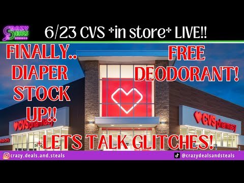 🔥6/23 CVS *in store* LIVE! Diaper STOCK UP! FREE Deodorant & MORE! 6/23 CVS Haul