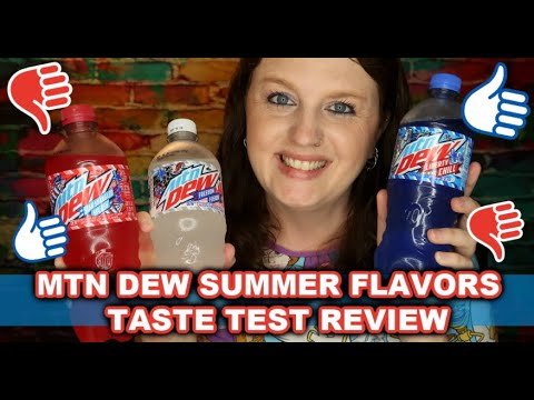 Mtn Dew Summer Flavors Taste Test Review || Mountain Dew || Patriotic Summer Flavors