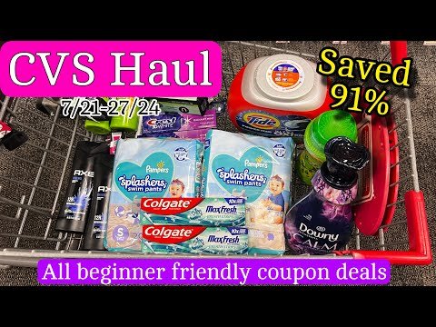 CVS Haul – SAVED 91% Using All Digital Coupons! Beginner Coupon Deals 7/21-27/24