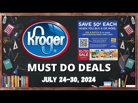 *MEGA SALE* Kroger MUST DO Deals for 7/24-7/30 | 10 for $10, Self-Care Sale, Household Sale, & MORE