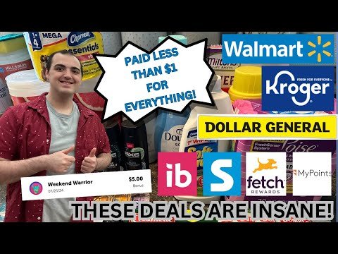 *THESE DEALS ARE INSANE!* ~ LESS THAN $1 FOR EVERYTHING! ~ IBOTTA COUPONING HAUL (WALMART/KROGER/DG)