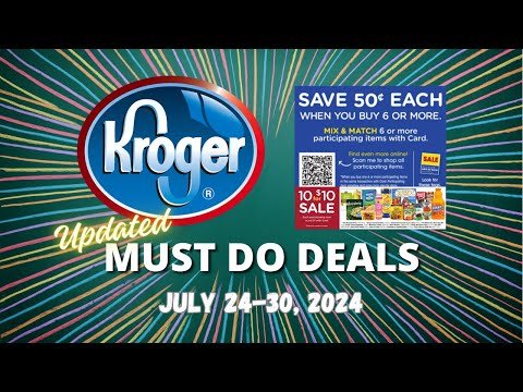 *2 FREEBIES* Kroger UPDATED Must Do Deals for 7/24-7/30 | Free Pizza & Coffee + MORE