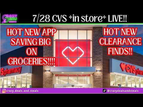 7/28 CVS *in store* LIVE! AMAZING NEW CLEARANCE + NEW APP TO SAVE BIG 💰 ON GROCERIES! 7/28 CVS HAUL