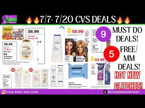 🔥7/7 CVS Deals {9 MUST DO CVS DEALS} 5 FREE / MM DEALS! HOT NEW GLITCHES – CVS Couponing🔥