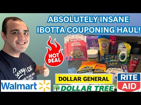 ABSOLUTELY INSANE IBOTTA COUPONING HAUL! ~ WALMART / DOLLAR TREE/DOLLAR GENERAL /RITE AID ~ JULY 24