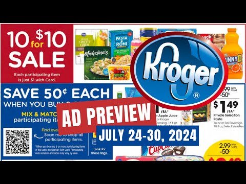 *10 for $10 Sale* Kroger Ad Preview for 7/24-7/30 | MEGA SALE, Weekly Digitals, & MORE