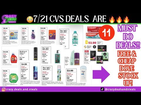 🔥7/21 CVS Deals {11 MUST DO CVS DEALS}FREE & CHEAP DOVE! HOT NEW GLITCHES – CVS Couponing🔥#cvsdeals