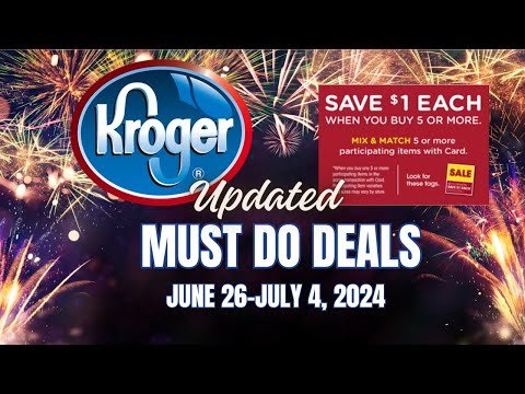 *MONEYMAKER* Kroger UPDATED Must Do Deals for 6/26-7/4 | Mega Sale, Weekly Digitals, & MORE!