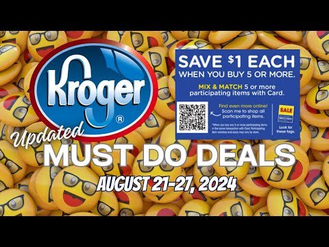 *FREEBIE* Kroger UPDATED Must Do Deals for 8/21-8/27 | MEGA SALE & MORE