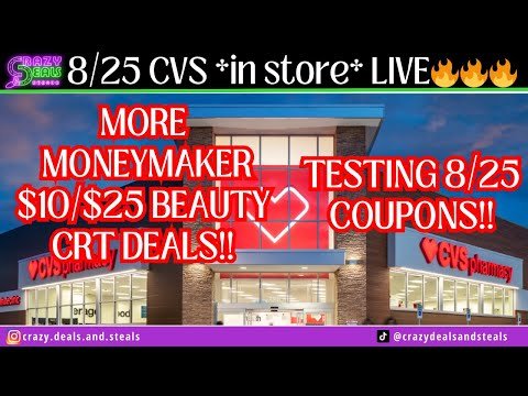 8/25 CVS *in store* LIVE! NEW $10/$25 Beauty CRT MM’s + Testing New Coupons! 8/24 CVS HAUL🎉