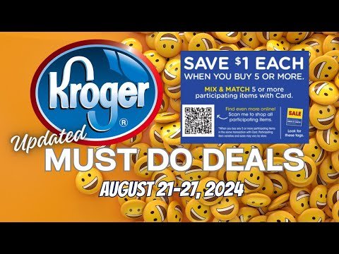 *MORE DEALS!* Kroger UPDATED (again) Must Do Deals for 8/21-8/27 | MEGA SALE & MORE!