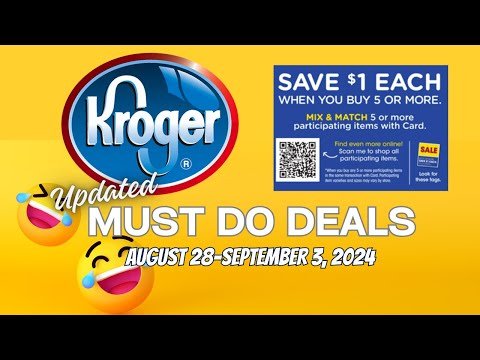 *MONEYMAKER* Kroger UPDATED Must Do Deals for 8/28-9/3 | Mega Sale, Weekly Digitals, & MORE