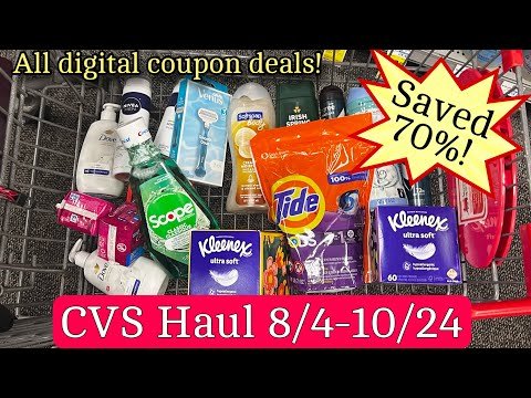 CVS Haul-Save 70%! All digital coupon deals 8/4-10/24