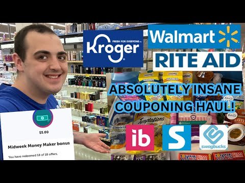 ABSOLUTELY INSANE COUPONING HAUL! ~ HIT MY MIDWEEK BONUS ~ WALMART / KROGER / RITE AID COUPONING