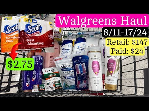 Walgreens Haul – Save 84% This Week! | All Beginner Friendly Coupon Deals! 8/11-17/24