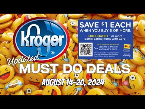 *5 FREEBIES* Kroger UPDATED Must Do Deals for 8/14-8/20 | MEGA SALE Deals + MORE