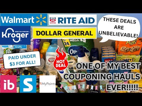 ONE OF MY BEST HAULS EVER (LESS THAN $3 FOR ALL!) ~THESE DEALS ARE UNBELIEVABLE~WALMART/KROGER/DG/RA