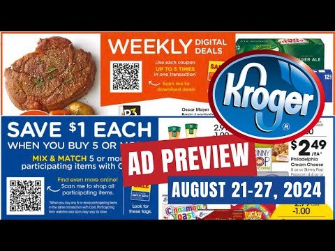 *MEGA SALE* Kroger Ad Preview for 8/21-8/27 | Buy 5 or more Save $1 Each MEGA SALE & MORE