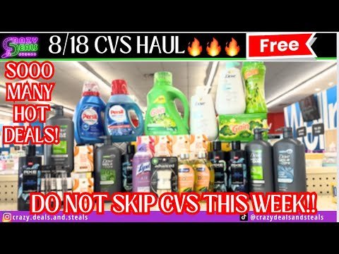 🔥8/18 CVS HAUL= FREE 🎉 $0.99 LAUNDRY + HOT GLITCHES, FREE DOVE & MORE (CVS Couponing) #cvsdeals