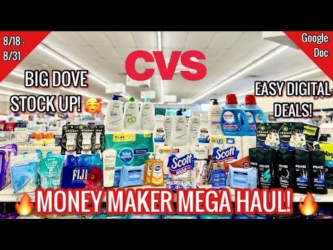 CVS Free & Cheap Digital Coupon Deals & Haul| 8/18-8/31| MONEY MAKER MEGA HAUL!🔥|Learn CVS Couponing