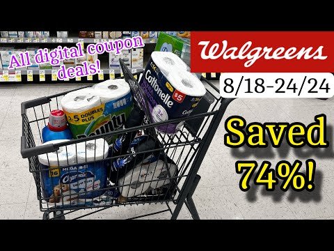 Walgreens Haul – All digital coupon deals! Save 74%! 8/18-24/24