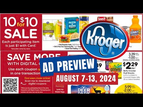 *5x Digitals* Kroger Ad Preview for 8/7-8/13 | 10 for $10 Sale, BOGO Sale, Weekly Digitals, & MORE