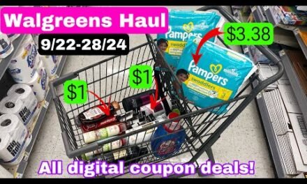 Walgreens Haul – $3.38 PAMPERS! All digital coupon deals! 9/22-28/24