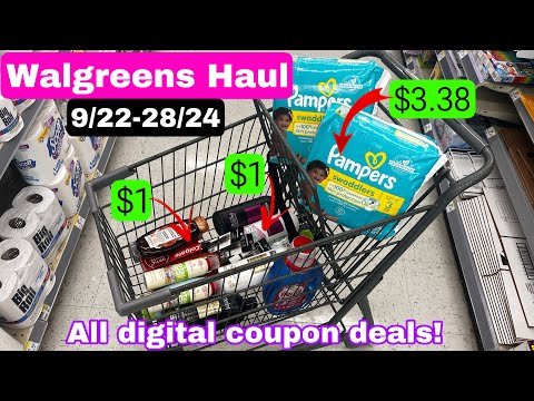 Walgreens Haul – $3.38 PAMPERS! All digital coupon deals! 9/22-28/24