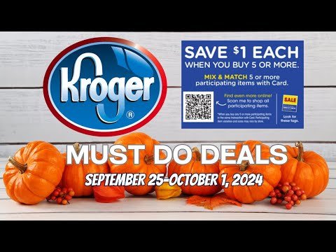 *NEW MEGA!* Kroger MUST DO Deals for 9/25-10/1 | Buy 5, Save $1 Each Mega, Weekly Digitals, & MORE