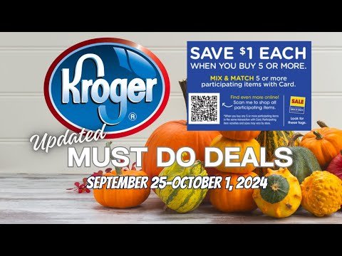 *RUN DEAL* Kroger UPDATED Must Do Deals for 9/25-10/1 | TONS of MEGA DEALS!