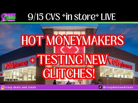 9/15 CVS *in store* LIVE! TESTING NEW GLITCHES & TALKING HOT MONEYMAKERS @ CVS COUPONING #cvsdeals