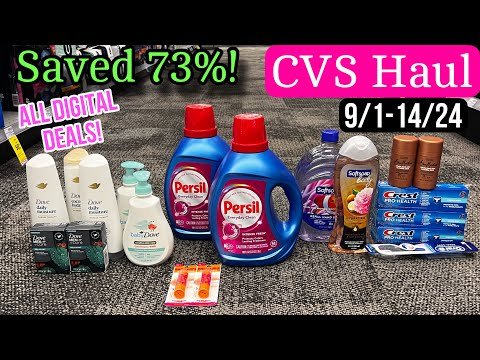 CVS Haul- Saved 73% This Week! All digital coupon deals! 9/1-14/24