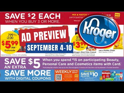 *NEW MEGA* Kroger Ad Preview for 9/4-9/10 | Buy 3 Save $2 Each Mega Sale, Beauty Event, & MORE