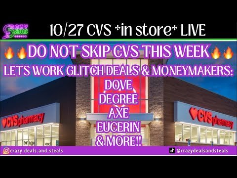 🔥10/27 CVS *in store* LIVE🔥 Let’s test GLITCHES & MONEYMAKERS (Axe, Dove, Degree & MORE) #cvshaul