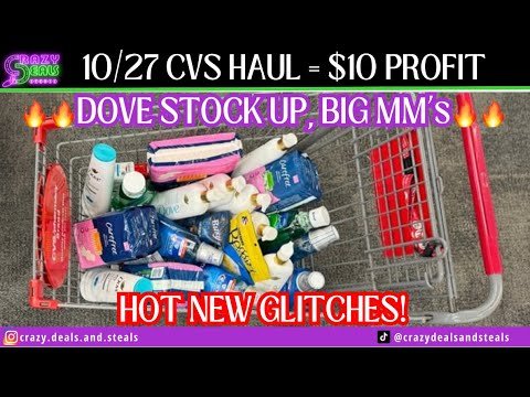 🎉10/27 CVS HAUL = $10 PROFIT🎉CURBSIDE & IN STORE CVS HAUL – EASY MM’s & DOVE STOCKUP* CVS COUPONING