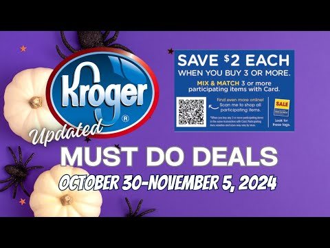 *Happy Halloween* Kroger UPDATED Must Do Deals for 10/30-11/5 | NEW Deals & MORE