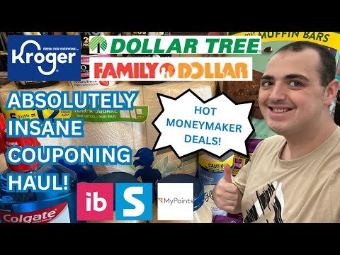 ABSOLUTELY INSANE COUPONING HAUL! ~ HOT MONEYMAKER DEALS ~ KROGER / DOLLAR TREE / FAMILY DOLLAR HAUL