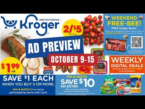 *MORE MEGA!* Kroger Ad Preview for 10/9-10/15 | Mega Sale, Weekly Digitals, Buy 2 Save $10, + MORE