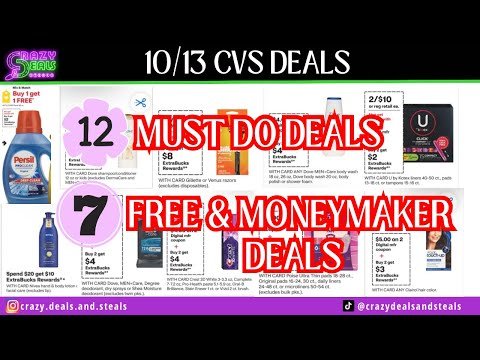 🔥10/13 CVS 12 MUST DO DEALS🎉NEW GLITCHES & MM’S + LAUNDRY, DOVE & MORE- CVS Couponing