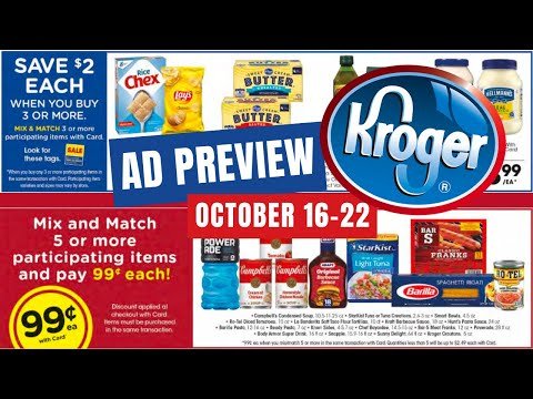 *$.99 Sale!* Kroger Ad Preview for 10/16-10/22 | NEW Mega Sale, Weekly Digitals, & MORE