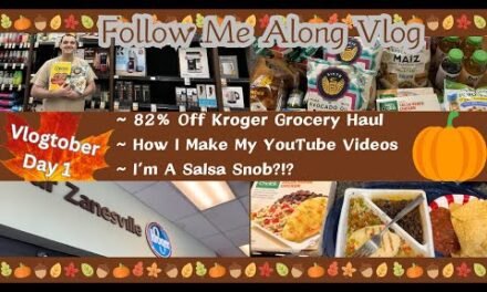 82% OFF KROGER GROCERY HAUL! ~ HOW I MAKE MY VIDEOS ~ I AM A SALSA SNOB?!? ~ VLOGTOBER DAY 1